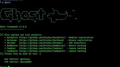 How to install Ghost Framwork in Kali linux