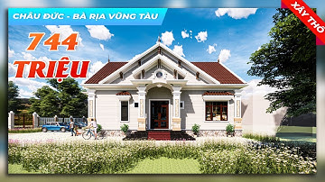 Mẫu Nhà Vườn Mái Thái Tân Cổ Điển Xây Thô 744 TRIỆU Tại Huyện Châu Đức Tỉnh Bà Rịa - Vũng Tàu