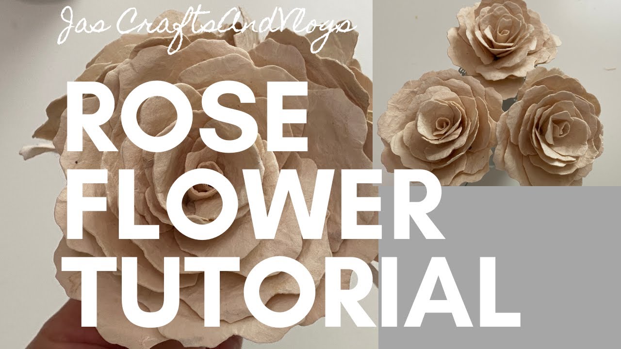 DIY ROSE FLOWER USING MULBERRY PAPER AND SIZZIX DIE - YouTube