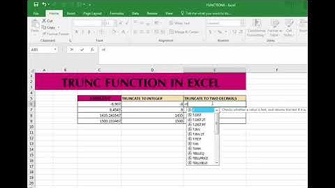 Microsoft Excel TRUNC Function | FREE