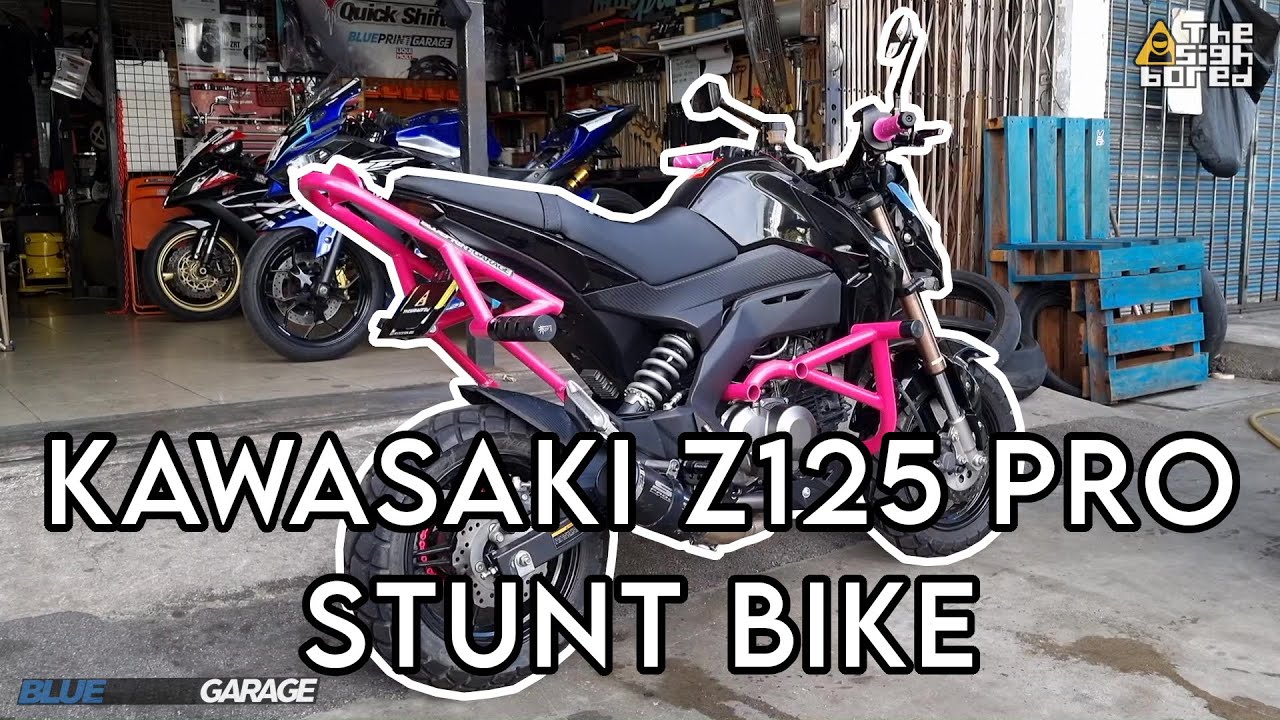 Kawasaki Z125 Pro stunt bike setup YouTube