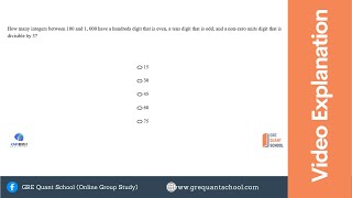 GRE Quant School- Q-534: How many integers between 100 and 1000 have a hundreds digit that is...