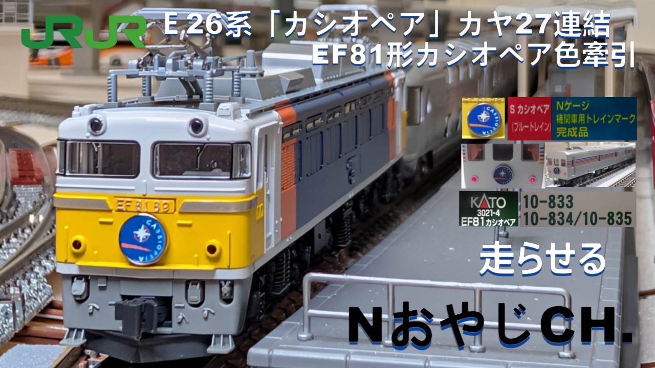 JR EF81カシオペア色 + カシオペアE26系カヤ27-501連結 EF81