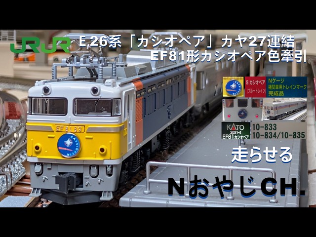 JR EF81カシオペア色 + カシオペアE26系カヤ27-501連結 EF81