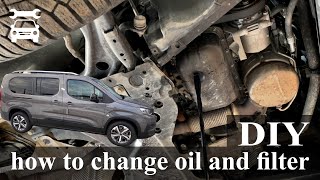 RIFTER/BERLINGO/COMBO/PROACE CITY/DOBLO - How to change the oil and filter