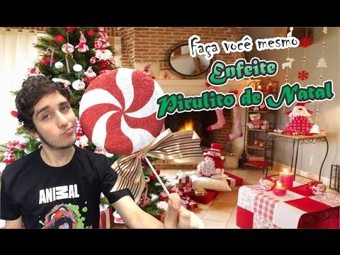 DIY; Faça você mesmo! Enfeite Pirulito de Natal! Especial Decoração de Natal (parte 1)