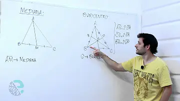 Quais são as coordenadas do baricentro desse triângulo?