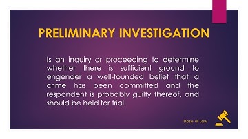 Preliminary Investigation vs. Inquest Proceedings