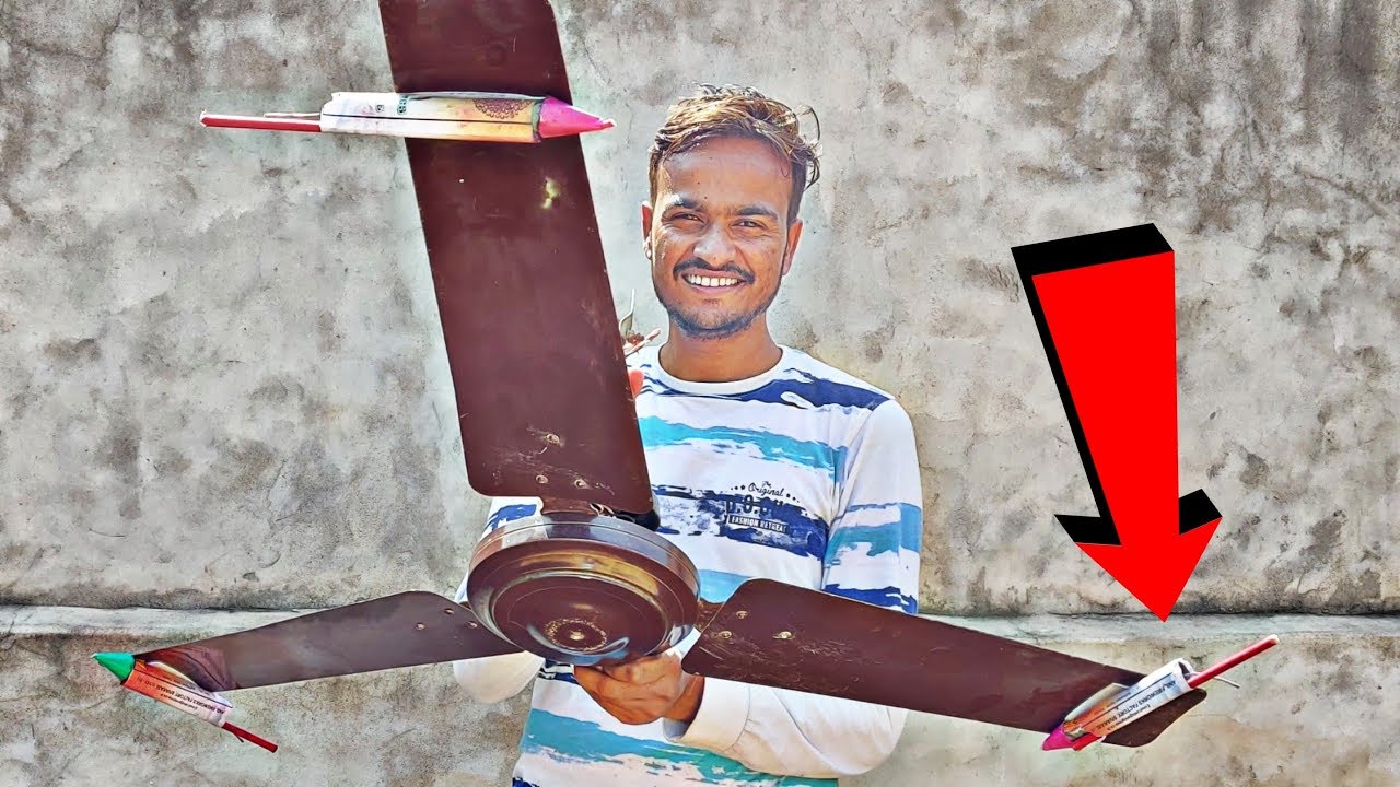 Diwali Special: Ceiling Fan vs Rockets Experiment || 3 Rockets Attach On Ceiling Fan