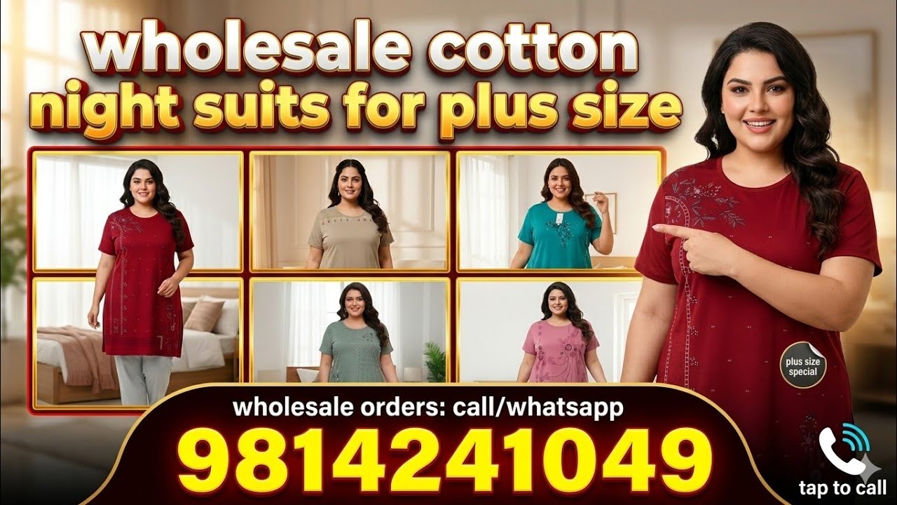 Pc hosiery cotton long night suits super cool fabric L.XL.XXL3XL.4XL.5XL 9814241049 ONLY WHOLESALE 