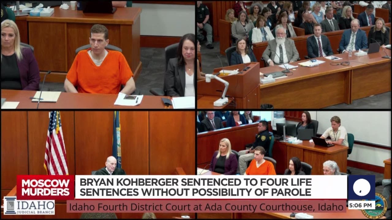 Bryan Kohberger sentenced to life in prison for murdering 4 Idaho ...