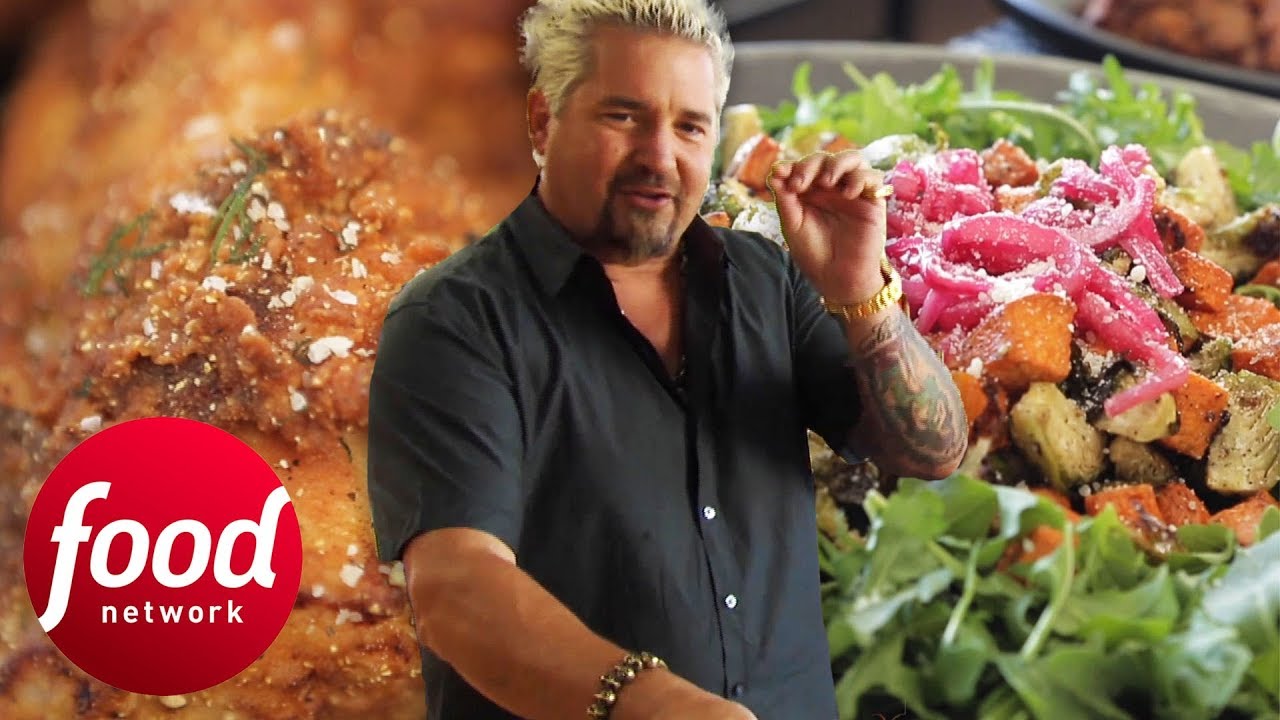 How To Master A Fried Chicken Marinated In Pickle Juice With Sweet Potato Salad | Guy's Big Bite