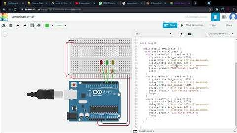 Membuat LED nyala bergantian dengan arduino | Komunikasi Serial | Tinkercad