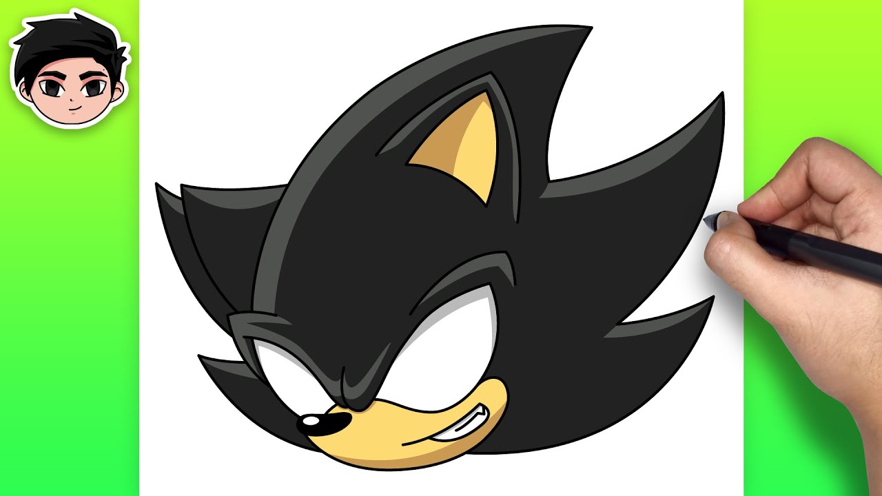 Como Desenhar o DARK SONIC Fácil - Cómo dibujar SONIC OSCURO Fácil