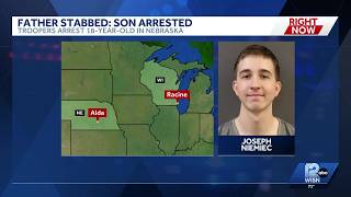 Nebraska troopers arrest Wisconsin man accused of stabbing dad in neck