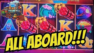 HUGE BACK-TO-BACK JACKPOT BONUSES on Dynamite Dash: ALL ABOARD! #slot #casino #jackpot #slotmachine
