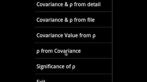 Covariance & Correlation Android App Video
