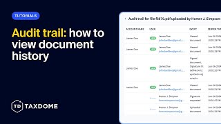 Audit Trail: How to View Document History