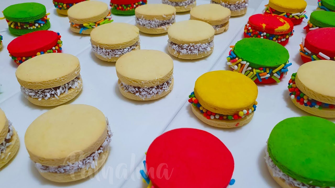 ALFAJORES DE MAICENA DE COLORES 😍😘  SUPER FACILES