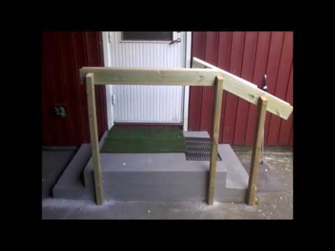 Montera handikapp räcke i trä - YouTube