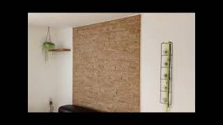 Noce ledger panel stacked travertine split face