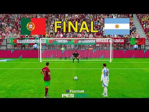Argentina vs Portugal \ Ronaldo vs Messi \ FIFA World Cup Final \ Penalty Shootout \ PES Simulation
