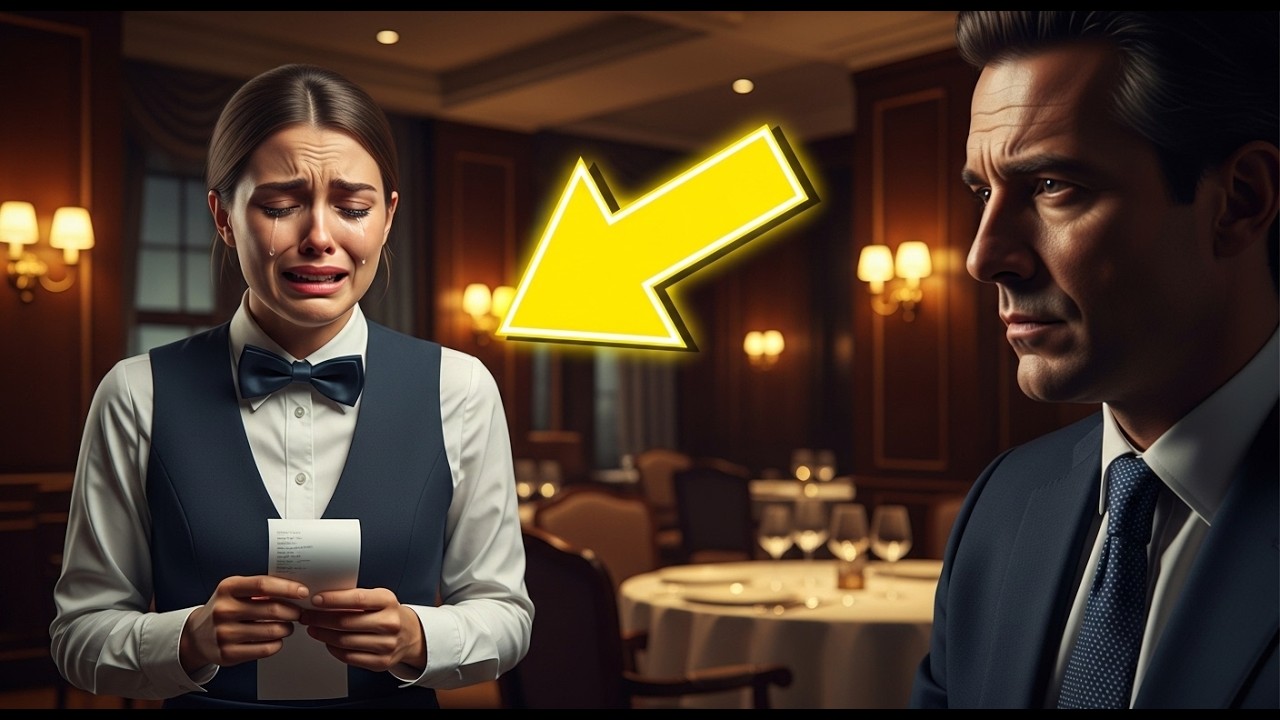 Kelnerka płakała nad rachunkiem 3 grosze napiwku — nie wiedziała, że miliarder wszystko nagrał