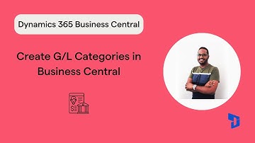 How to create G/L account categories in Business Central