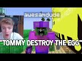 TommyInnit tries to destroy the RED EGG after learning awesamdude is missing on Dream SMP