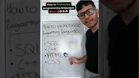 How to pronounce programming languages || Just for fun || funny video #shorts