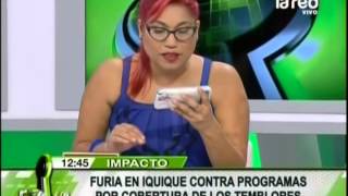 Furia en Iquique contra programas por cobertura de los temblores