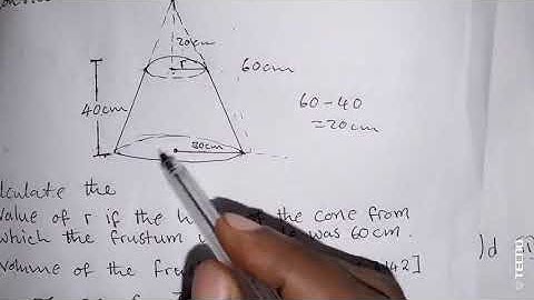 How to calculate the top radius of a frustum given the height of a cone.