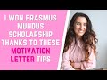 Motivation Letter for Erasmus Mundus Scholarship