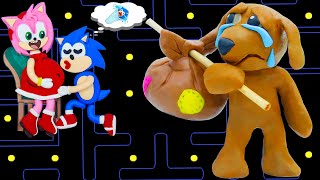 Lonely Puppy Please, Come Back Home With Sonic Pacman Stop Motion Game