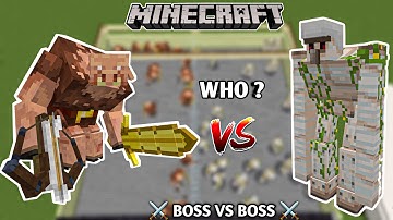 Mutant Piglin Vs Mutant Iron Golem Battle