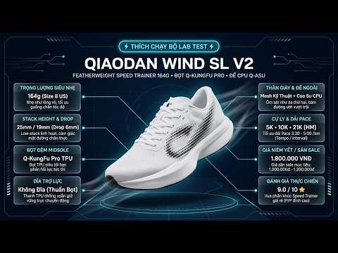 Review Qiaodan Wind SL v2: Giày Chạy Bộ Tốc Độ Siêu Nhẹ Cho Tập Luyện Hàng Ngày