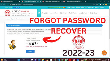 RGPV Student Login Password Recover | RGPV ka password Reset kese kare | reset password New 2022-23