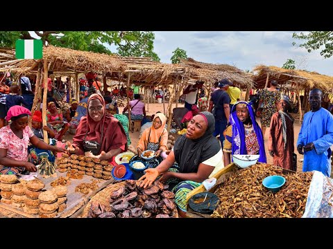 Rural African Market Day In Kachako Nigeria West Africa 