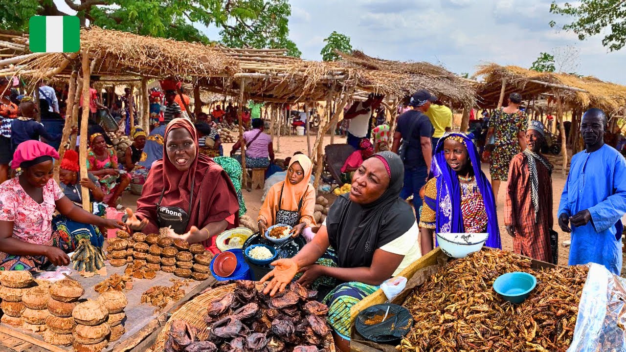 День сельского африканского рынка в Качако, Нигерия 🇳🇬 Западная Африка