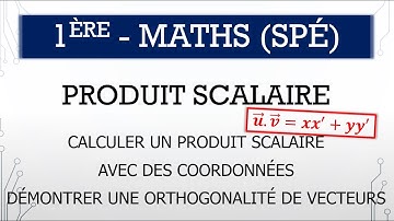 Première (Spécialité) - Maths - M.13.2 - Calculer un produit scalaire - Coordonnées et orthogonalité