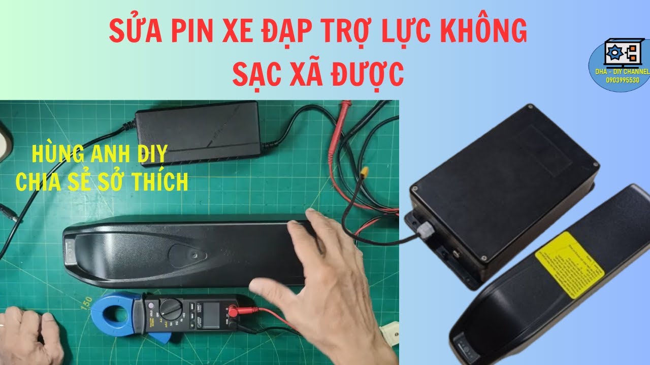 Sửa Pin xe đạp trợ lực không sạc xã được | Hùng Anh DIY |