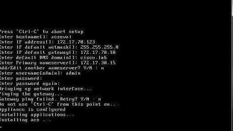 Install Cisco ACS v.5.x appliance