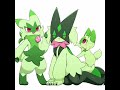 ニャオハとニャローテに毛繕いしてもらってるマスカーニャ　#pokemon #pokemon
