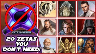 Save Your Money & Resources!  You Don't Need These Zetas in Star Wars Galaxy of Heroes!!