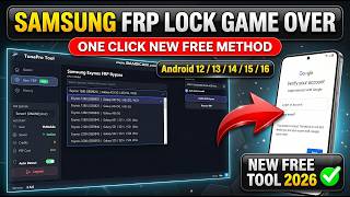 Samsung FRP Bypass 2026 | FREE METHOD | Android 13/14/15/16 | All Samsung Models | FRP TOOL 2026