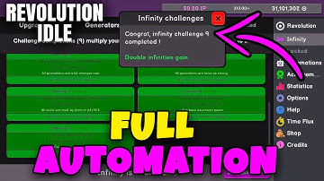 VOLLEDIGE AUTOMATISERING, ALLE UITDAGINGEN, INFINITY BREAK // REVOLUTION IDLE