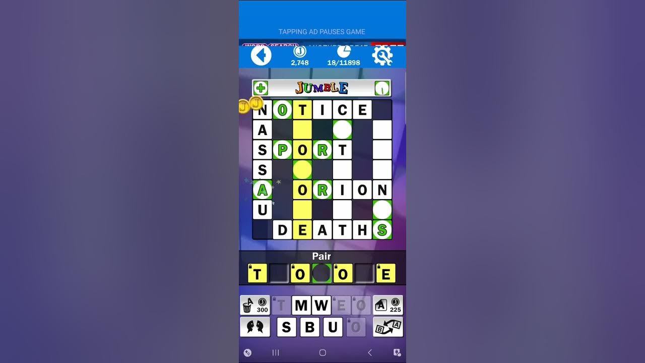 Jumble Crossword November 12 2022 Answers | Daily Jumble Puzzle Answers