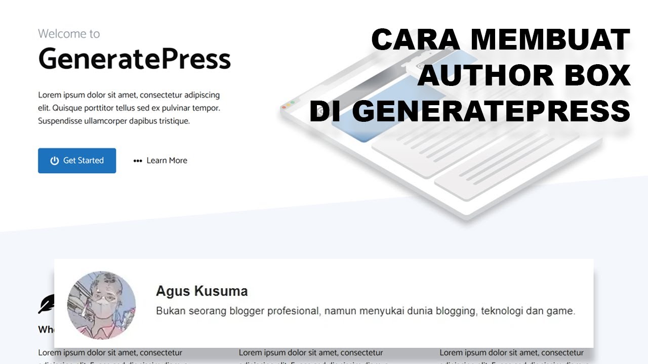 Cara Membuat Author Box di GeneratePress - YouTube