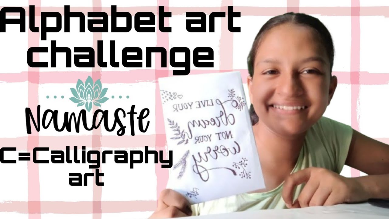 Alphabet art challenge day=3|C= calligraphy art|art study with me - YouTube