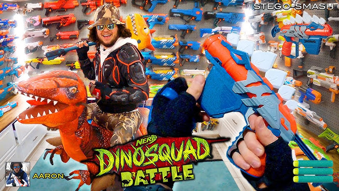  Nerf DinoSquad Rex-Rampage Motorized Dart Blaster, 10-Dart  Clip, 20 Official Darts, 10-Dart Storage- T-Rex Dinosaur Design : Toys &  Games